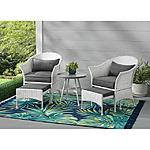 5-Piece Mainstays Arlington Glen Outdoor Wicker Patio Furniture Set (White/Gray) $197 + Free Shipping