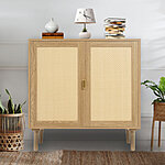Bayou Breeze Rattan Decorated Sideboard Buffet Storage Cabinet (31.5&quot; x 15.75&quot; x 34.65&quot;, Natural Wood Color) $56.99 + Free Shipping