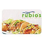 $50 Rubio's Coastal Grill Gift Card, Email Delivery (AZ, CA, NV) $40 + Free Shipping