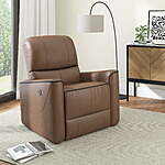Hillsdale Provenza Faux Leather Power Recliner w/ USB Port (Saddle Brown) $164.22 + Free Shipping