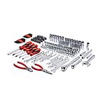 180-Piece Crescent 1/4&quot; &amp; 3/8&quot; Drive 6 Point SAE/Metric Professional Mechanics Tool Set (CTK180) $59.09 + Free Shipping