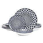 12-Piece Pfaltzgraff Blooming Delight Floral Porcelain Dinnerware Set (Blue &amp; White) $18.22 + Free Shipping w/ Prime or on $35+