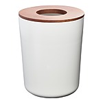 3.38-Gal iDesign Eco Vanity Steel Trash Can w/ Paulownia Wood Lid (Coconut White, 8.5” x 10.8”) $12.41 + Free S&amp;H w/ Walmart+ or on $35+