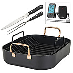 16&quot; Viking Hard Anodized Nonstick Roaster w/ Copper Handles + 2-Piece German Steel Carving Set &amp; Wireless Thermometer $99.99 + Free Shipping