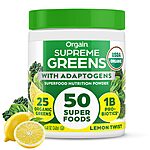 Select Accounts: 8.48-Oz Orgain Supreme Greens Powder (Lemon Twist) $5.91 + Free Shipping w/ Prime or on $35+