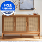 60" Better Homes & Gardens Springwood Caning Sideboard (Light Honey Finish) $166 + Free Shipping