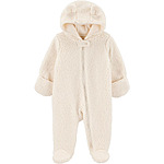 Carter's Child of Mine Baby Sherpa Fleece Footed Pram Hooded Jumpsuit (Various) $8