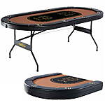 10-Player Barrington Billiards Folding Poker Table w/ Steel Cup Holders &amp; Padded Rails $149 &amp; More + Free Shipping