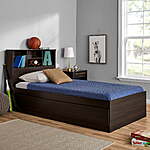 Your Zone Twin Size Storage Bed w/ Bookcase Headboard (Various) from $119 + Free Shipping