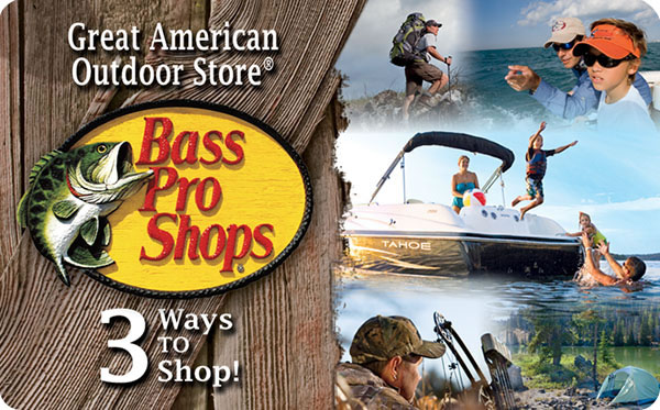 $120 Bass Pro Shops Gift Card (Email Delivery) $100 (Limit 1)
