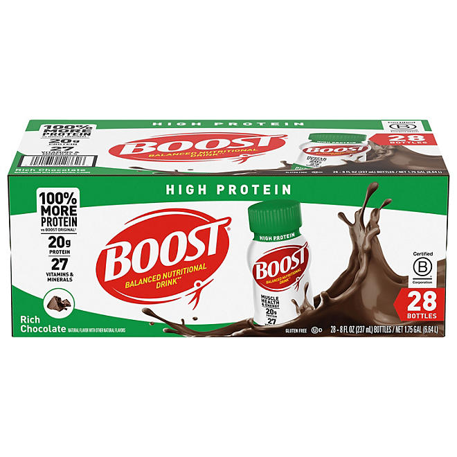 Sam's Club Members: 28-Count 8-Oz Boost 20g High Protein Nutritional Drink (Chocolate, Very Vanilla or Strawberry) $25 + Free Shipping Plus Members