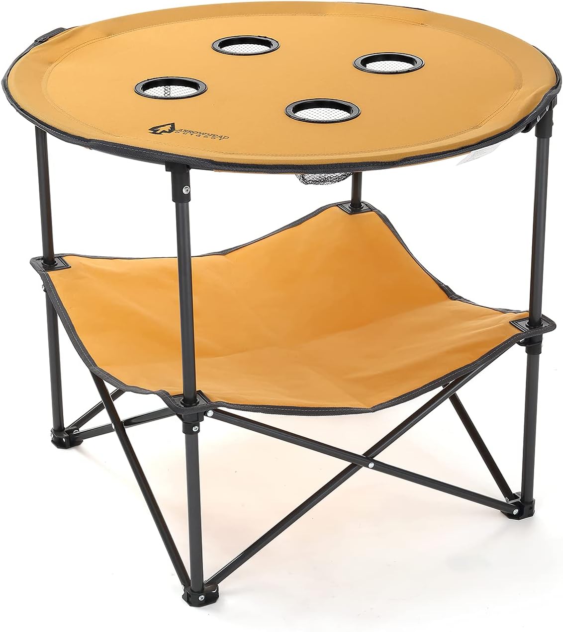 Arrowhead Outdoor Folding Tables: 28" Circular (Tan) $15, 33.5” Tailgate (Blue) $16, 26" Camp (Various) $17 & More + Free Shipping w/ Prime