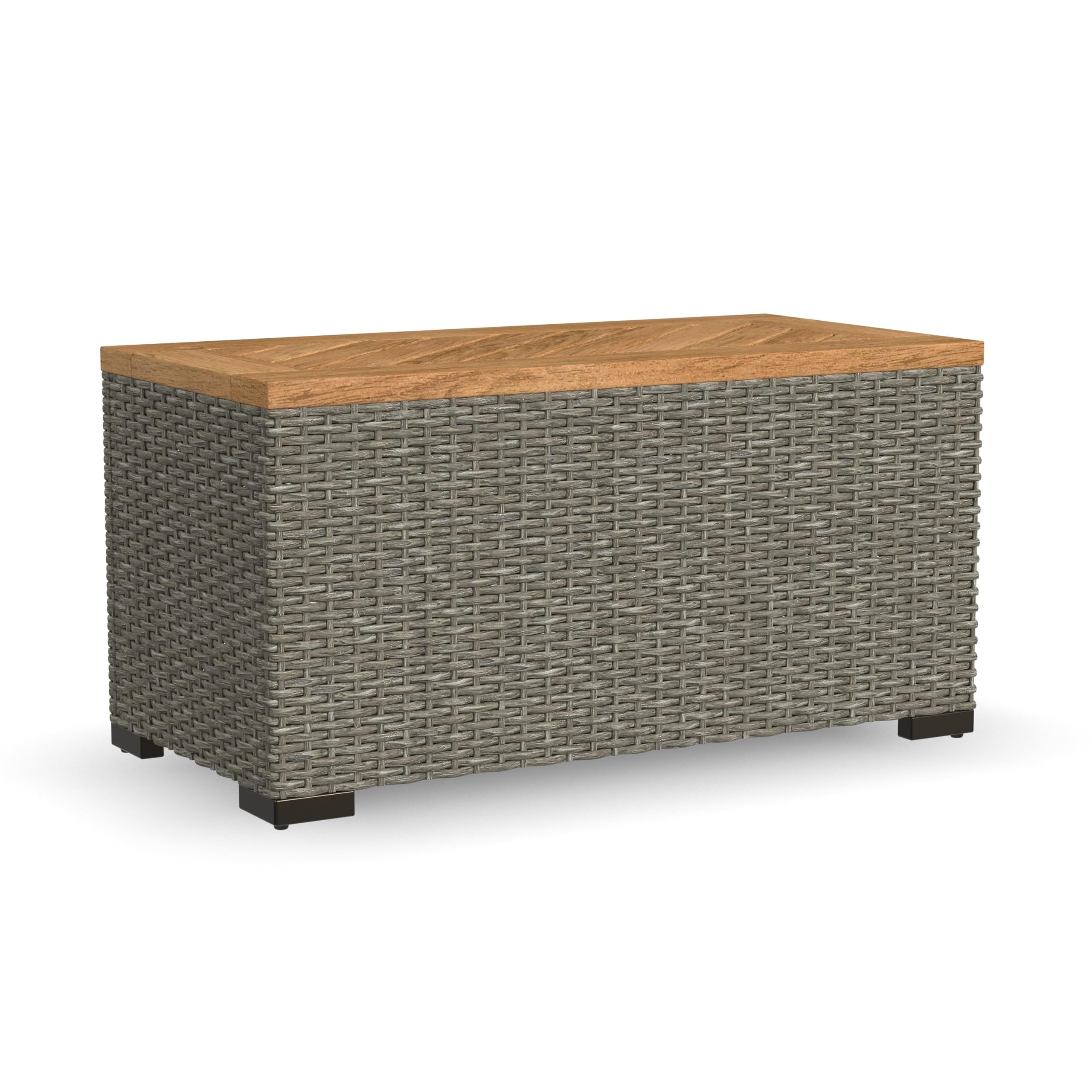 Homestyles Boca Raton Outdoor Wicker Furniture (Grey): Storage Table $54.70 or Arm Chair $95.42 + Free Shipping