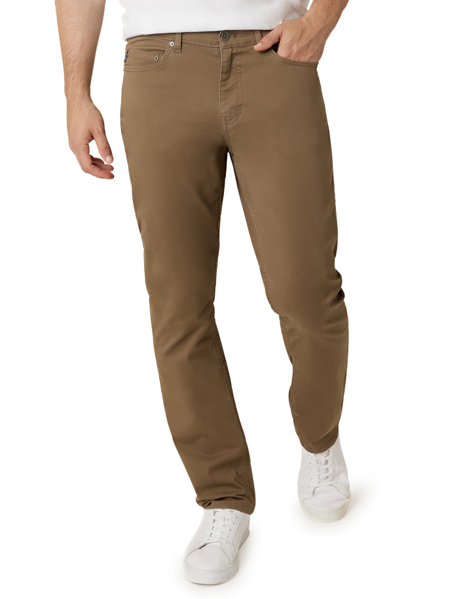 Chaps Men's 5-Pocket Stretch Twill Slim Straight Coastland Wash Chino Pant w/ Flex Waistband (Deep Khaki) $12.71 + Free S&H w/ Walmart+ or $35+