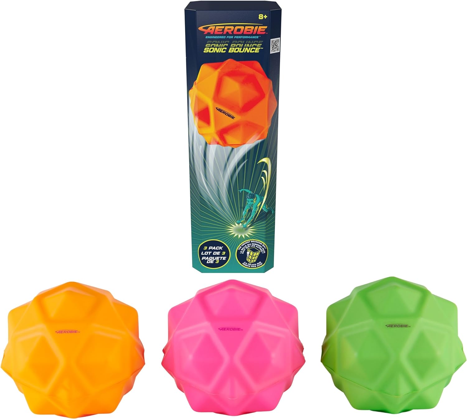 Aerobie: 3-Count Sonic Bounce Balls $5 ($1.66 each) or 3-Piece Flying Rings $15 ($5 each) + Free Shipping w/ Prime