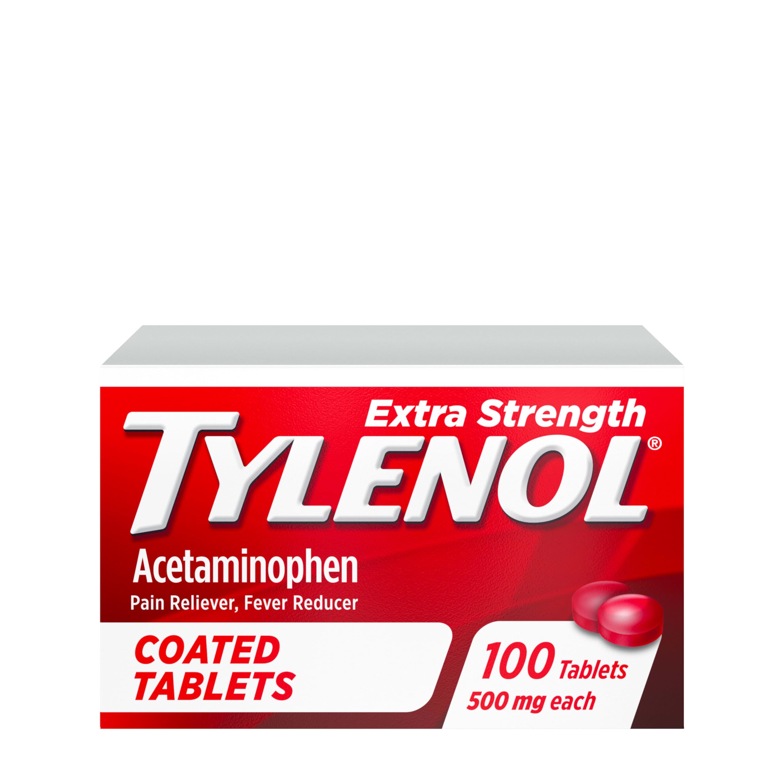100-Count Tylenol Extra Strength Pain Relief & Fever Reducer Coated Tablets (500mg Acetaminophen) $4 & More + Free Shipping w/ Prime or on $35+