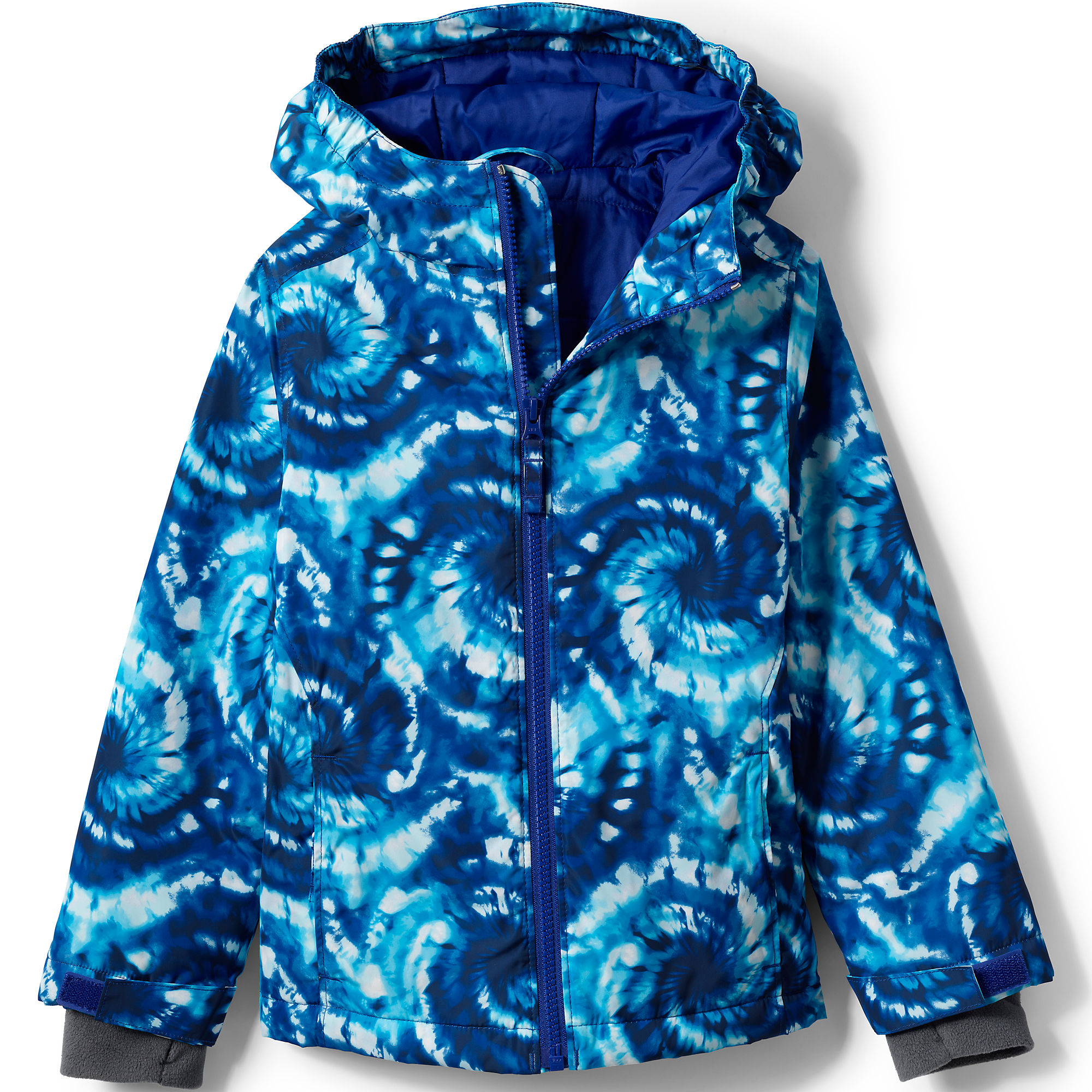 Lands' End Kids': Winter Jacket (Navy Tie Dye) $21, Winter Boots $10.50, Girls' Swimsuit (Teal Tie Dye) $6, Boys' Athletic Shorts (Colorblock) $4.50 & More + Free Shipping $99+