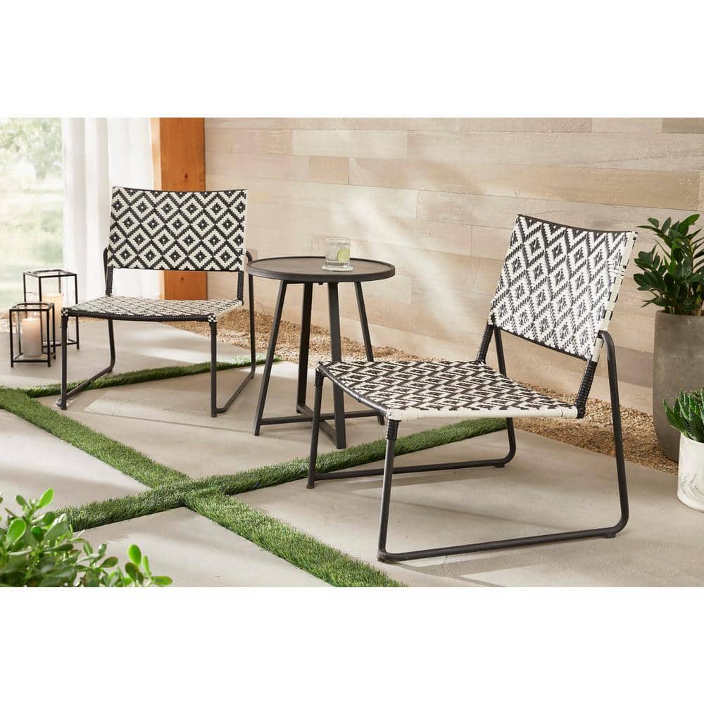 3Piece Hampton Bay Cayman Wicker Outdoor Patio Bistro Set 112 + Free