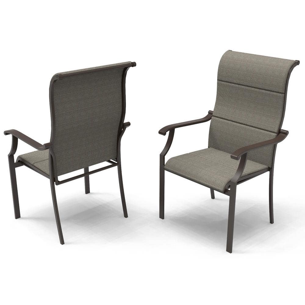 4Count Hampton Bay Riverbrook Espresso Brown Stationary Steel Outdoor