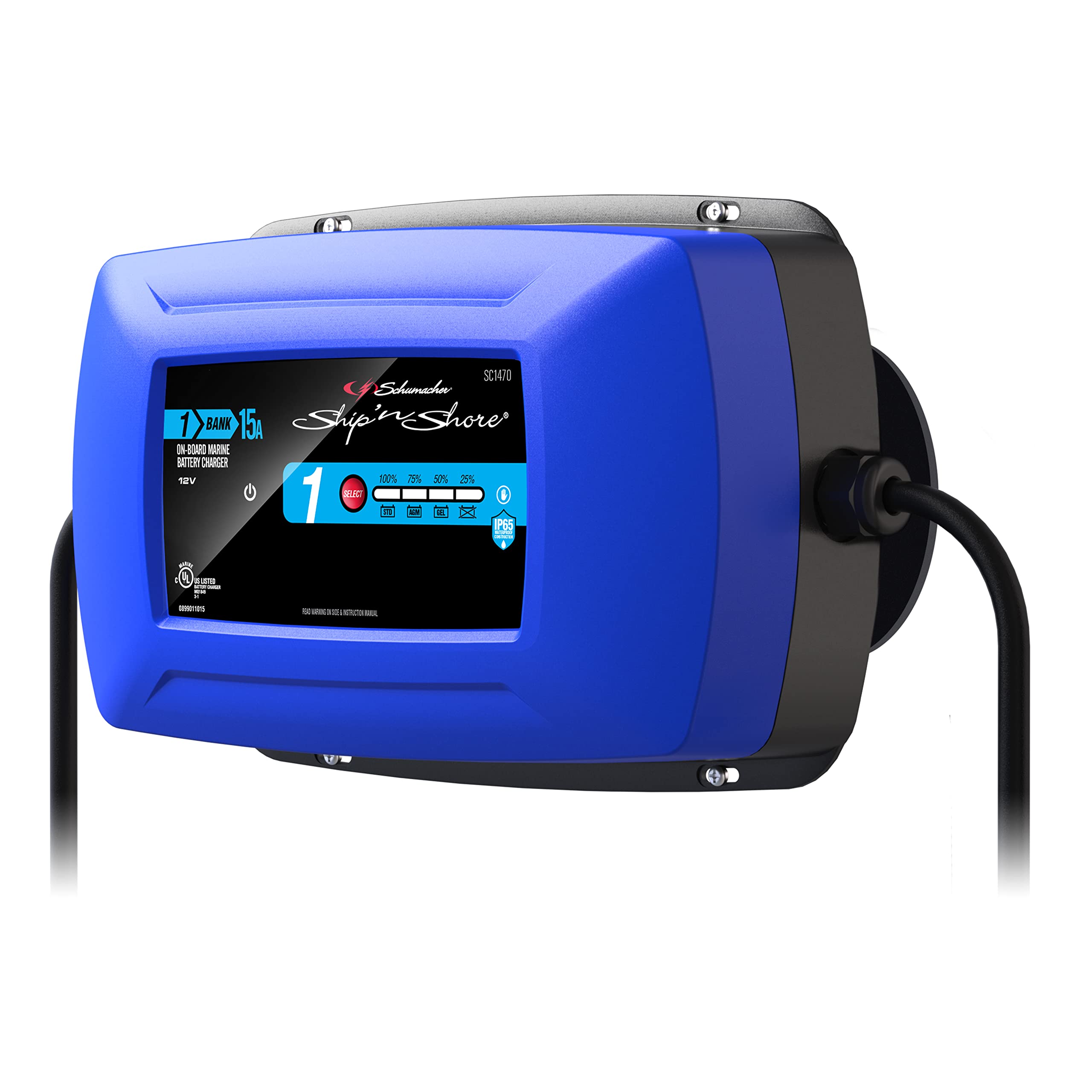 Schumacher Ship ‘n Shore Onboard Marine Battery Charger (15A 12V 1Bank