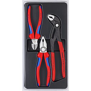 3-Piece Knipex Tools Bestseller Pliers Set: 7 1/4" Combination, 6 1/4" Diagonal & 10" Cobra (002009V01) $  52.12 + Free Shipping