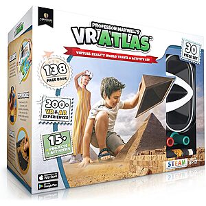Professor Maxwell's VR Atlas: Kids' Virtual Reality World Travel & Activity Set $  13.99 + Free Shipping
