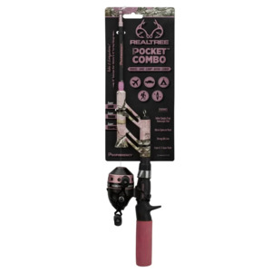 Realtree Pocket Combo Micro Telescopic Fishing Rod & Spincast Reel (Pink)  $13 + Free S&H w/ Walmart+ or $35+