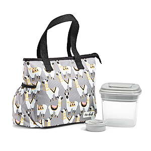 Fit + Fresh Insulated Lunch Bag w/ Salad Container (Gray Llamas) $  7.49 + Free S&H w/ Walmart+ or $  35+