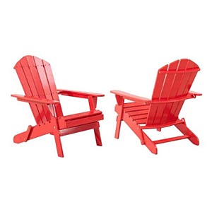 2-Count Hampton Bay Folding Wood Patio Adirondack Chairs (Ruby) $  99 + Free Shipping