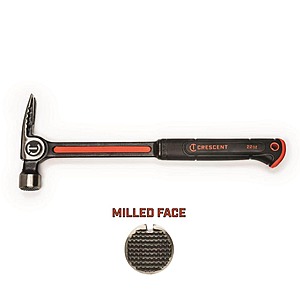 22-Oz Crescent Steel Milled-Face Framing Hammer (CHSFRM22) $15 + Free Shipping