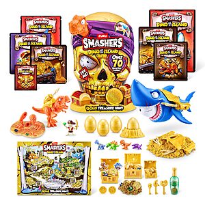 Zuru Smashers Dino Island Gold Treasure Hunt Interactive Toy w/ 70+ Surprises $11.33 + Free Shipping w/ Prime or on $35+