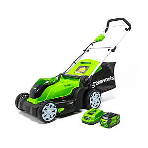 Greenworks 40V 17" Cordless Walk-Behind Push Lawn Mower w/ 4.0 Ah Battery & Charger $180.29 + Free Shipping