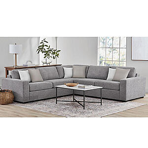 Sam's Club Members: 3-Piece Member's Mark Lowell Sectional w/ 6 Accent Pillows $799 + Free Shipping Plus Members
