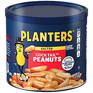 12-Oz Planters Salted Cocktail Peanuts https://static.slickdealscdn.com/attachment/2/0/3/1/1/5/0/300x300/17926078.thumb.57 w/ S&S + Free Shipping w/ Prime or on +