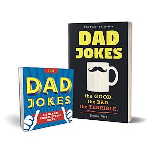 Dad Jokes Gift Set: The Good, the Bad, the Terrible Book + 2025 Boxed Calendar $3.61 + Free Shipping w/ Prime or on $35+