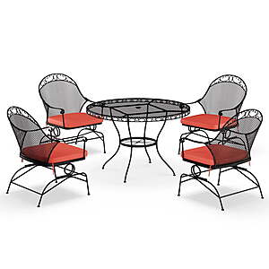5-Pc Better Homes & Gardens Clayton Court Classic Steel Patio Dining Set (Red) 7 + Free Shipping