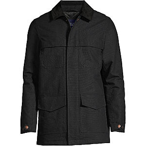 Lands' End Unisex Long Work Jacket (XL, Black)  + Free Shipping