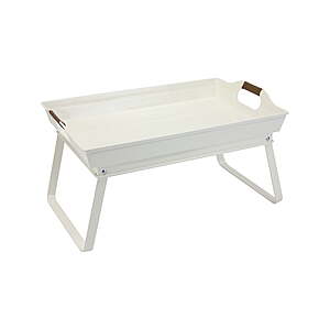 Better Homes & Gardens Galvanized Steel Folding Bed Serving Tray (Vanilla White) $9 + Free S&H w/ Walmart+ or on $35+