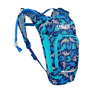 50-Oz CamelBak Mini M.U.L.E. Hydration Pack (Blue Sharks) .35