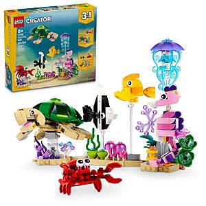 421-Piece LEGO Creator 3 in 1 Sea Animals (31158) $15 + Free Shipping w/ Walmart+ or on $35+