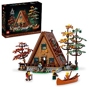 Prime Members: 2082-Piece LEGO Ideas: A-Frame Cabin Miniature House Building Set 6 + Free S/H