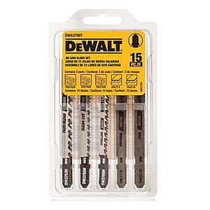 15-Piece DEWALT T-Shank Bi-Metal Jigsaw Blade Set (DWA3798T) $6.89 + Free Shipping w/ Prime or on $35+