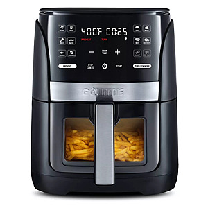 6-Quart Gourmia Digital Window Air Fryer w/ 12 Presets (Black/Stainless Steel)  + Free Shipping