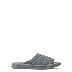 Dearfoams Cozy Comfort Men's Quilted Jersey Slide Slippers (7-14, Grey) $5 + Free S&H w/ Walmart+ or on $35+