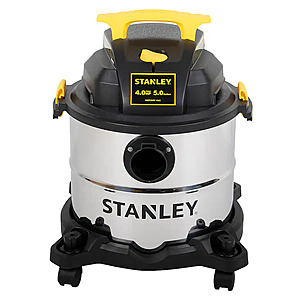 Stanley Stainless Steel Wet/Dry Vac: 5-Gal $44.99 or 8-Gal $59.99 + Free Shipping