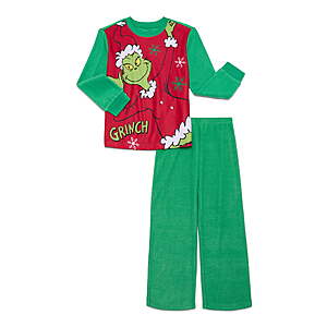 2-Piece Kids' Pajama Set (4-12): The Grinch, Wicked, Rolling Stones, Blue, Barbie, Disney, & More $5 + Free S&H w/ Walmart+ or on $35+