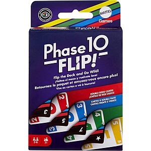 Mattel Games Phase 10 Flip Card Game $3.25
