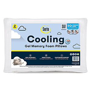 Sam's Club Members: 2-Count Serta Cooling Gel Memory Foam Bed Pillow (Standard/Queen) $9.98 ($4.99 each) + Free Shipping $50+ Plus Members