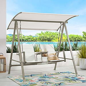 Mainstays Outdoor 2-Seat Steel Porch Swing w/ Canopy from $105 + Free Shipping