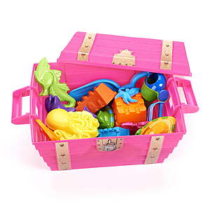 20-Piece Play Day Treasure Chest w/ Sand Toys (26.25" x 14.5" x 16.37", Pink) $5.56 + Free S&H w/ Walmart+ or on $35+